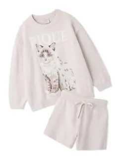cat ジャガードプルオーバー＆ショートパンツセット