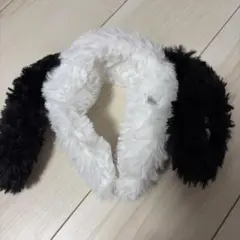 ユニバ USJ 犬耳デザインカチューシャ（白黒） スヌーピー