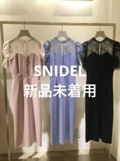 【新品】SNIDEL スナイデル　レース切り替えミドルワンピース