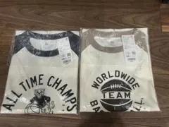 ★キッズ★エアリズムコットングラフィッククルーネックTシャツ 140 ２枚組