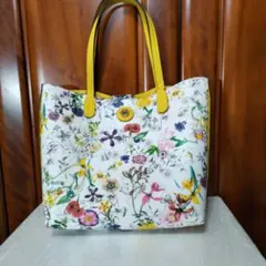 リバーシブル花柄　トートバッグ