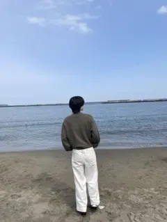 MONO-MART ニット カーキ L