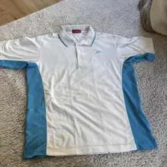 YONEX メンズポロシャツ LL ホワイト/ブルー
