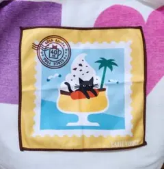 カフェベローチェ40周年記念 黒ねこサマーキャンペーン第2弾黒ねこハンドタオル