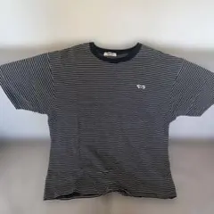 黒と白のストライプ Tシャツ