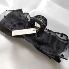 バンスクリップ★ヘアクリップ ヘアアクセサリー ドット柄リボン No.f481