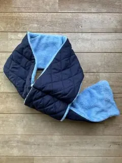 【新品】【未使用】フォルクスワーゲン　キルティングマフラー ネイビー 水色