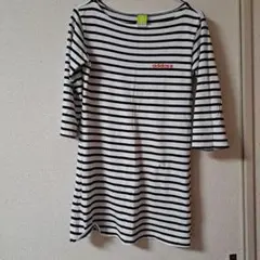adidas 七分袖シャツカットソー チュニック　ボーダー Mサイズ