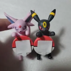 一番くじポケモン F賞　街歩きちらりんフレンズ　ブラッキー エーフィ2個セット