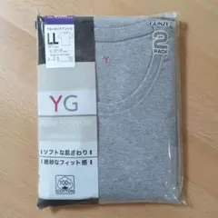 グンゼ　YG　半袖Tシャツ　LLサイズ　2枚入り　クルーネック　グレー　インナー