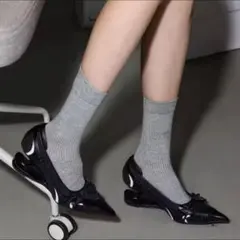 CHANEL パンプス ブラック 36.5C レザー ポインテッドトゥ - メルカリ
