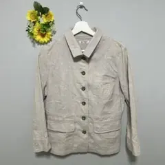 【Golden Bear】ジャケット　長袖　アイボリー　Lサイズ　ポケット