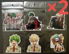 僕のヒーローアカデミア ダイカットステッカー 緑谷出久 爆豪勝己 各2枚 12枚