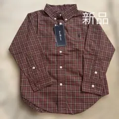 新品未使用 タグ付き RALPH LAUREN 長袖シャツ チェック 100cm