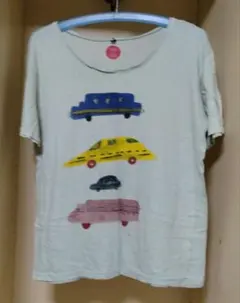 車プリント 半袖Tシャツ Mサイズ