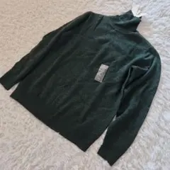 UNIQLO ユニクロ ニット セーター グリーン タートルネック XL ウール
