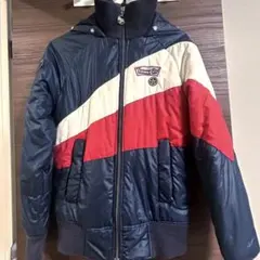 Tommy girl ダウンジャケット ネイビー/レッド/ホワイト