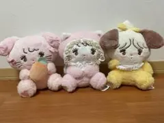 mikko characters ふわふわ BABY BIGぬいぐるみ 3個
