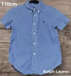Ralph Lauren 半袖シャツ 青/白 110cm ラルフローレン キッズ
