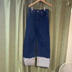 ハイウエストストレートデニムパンツ