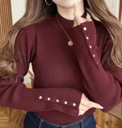 新品未使用リブ編み ニット セーター