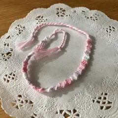 ミサンガ２つセット（ピンク、パステルグリーン）