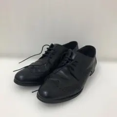 COLE HAAN黒レザーウィングチップシューズ