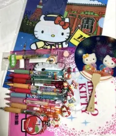 ⭐️ハローキティ　ご当地ペン、ミラー等まとめ売り 14点セット　レア　新品+中古