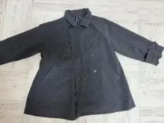 ウール ダブルブレスト ピーコート ダークグレー セット売り