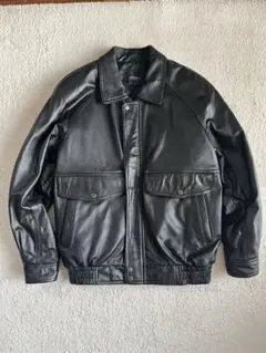 crogt & barrow ブラックレザージャケット Lサイズ Croft&Barrow LEATHER JACKET | ancient