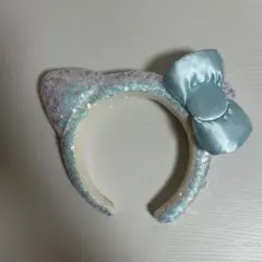 usj カチューシャ キティ 水色 スパンコール