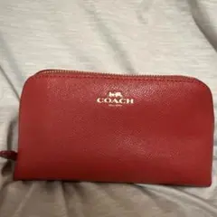 COACH コーチ レッド ポーチ F57857