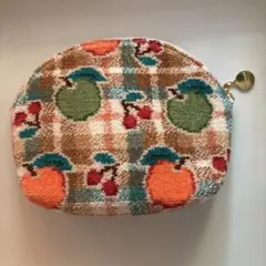 LOVERARY BY FEILER シェル型ポーチMレトロフルーツチェック