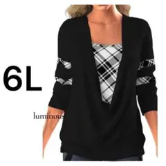 ☆大きいサイズ ワンピース チュニック 6L ブラウス トップス シャツU8