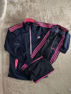 adidas ジャージ上下セット ネイビー/ピンク