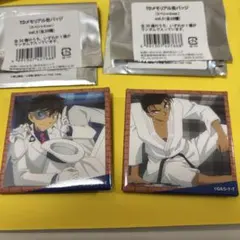 コナンランド　メモリアル缶バッジ　怪盗キッド　京極誠