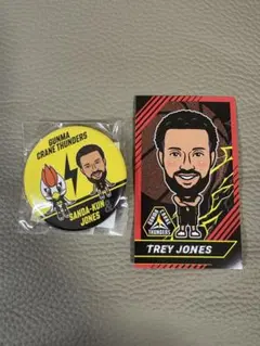 群馬クレインサンダーズ TREY JONES 缶バッジ＆シールセット