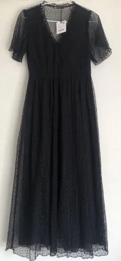 ZARAワンピース　ロングワンピース　シアー 未使用　新品　タグ付き　黒