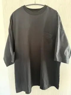 MUJI Labo 天竺編みクルーネックＴシャツ 黒 L〜XL 尾花