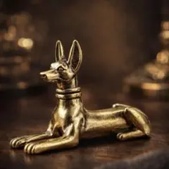 アヌビス エジプト神話 真鍮 アンティーク調 置物 オブジェ 古代 冥界の神