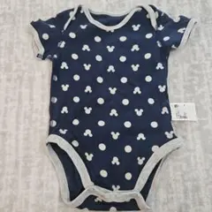 ユニクロ　ミッキー柄 ネイビー ベビー肌着 70cm