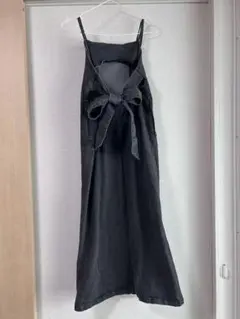 【美品】chico ブラック デニム バックリボン ワンピース
