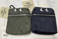 ユニクロ×アニヤハインドマーチ　パッカブルバッグ　ネイビー＆オリーブ　2個セット