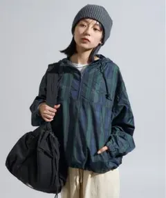 UMBRO×FREAK'S STOREチェックアノラックパーカ　ブラックウォッチのサムネイル