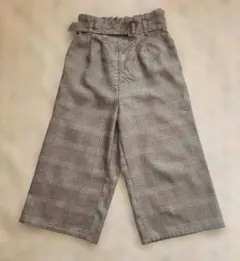 AIRLY momo チェック柄 ワイドパンツ 130cm