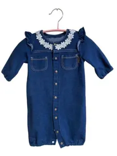 女の子ベビー服 デニム ロンパース 50~70サイズ