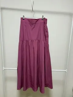 ジーユーGU フレアロング　レディーススカート　ピンク