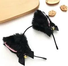 猫耳 カチューシャ コスプレ かわいい 鈴リボン付き ふわふわ ハロウィン 仮装
