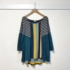 Jocomomola de Sybilla マルチボーダードルマンカットソー Lのサムネイル