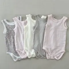 ベビー 半袖 肌着 ロンパース 80 5枚セット まとめ売り 女の子 保育園